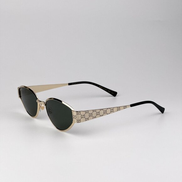 Gucci Sunglasses – Gold Metal Cat-Eye Frame with Grey Lenses (GG1853S 001) - Picture 6 of 11